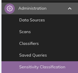 Navigate to sensitivity classification