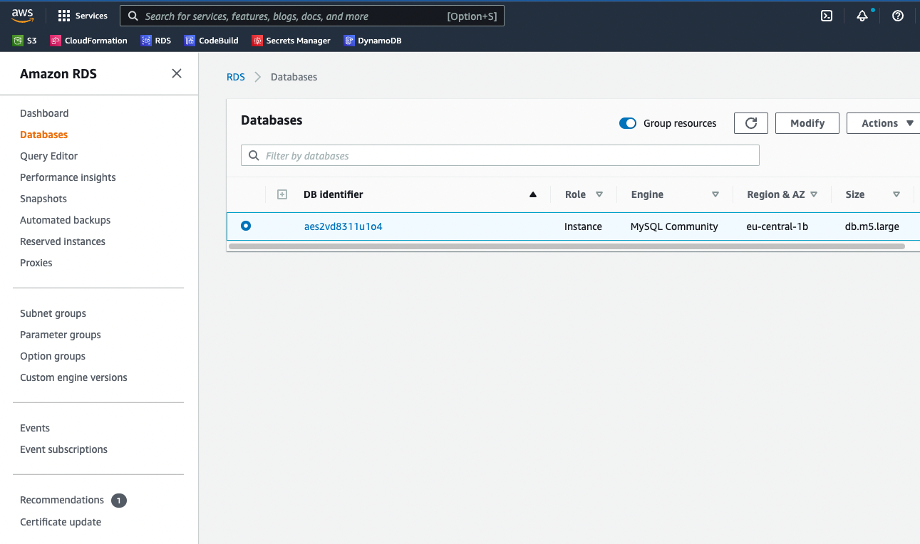 rds in aws